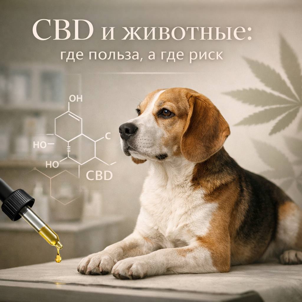 CBD і тварини: де користь, а де червона зона
